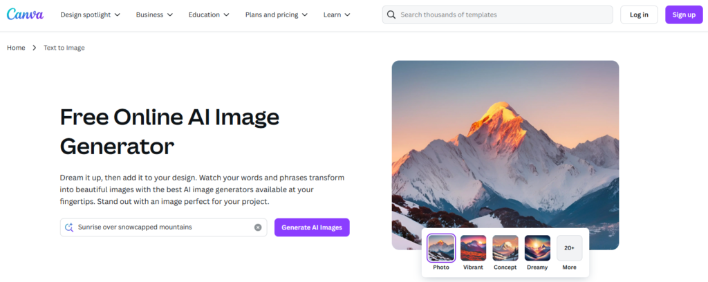 Canva AI Image Generator